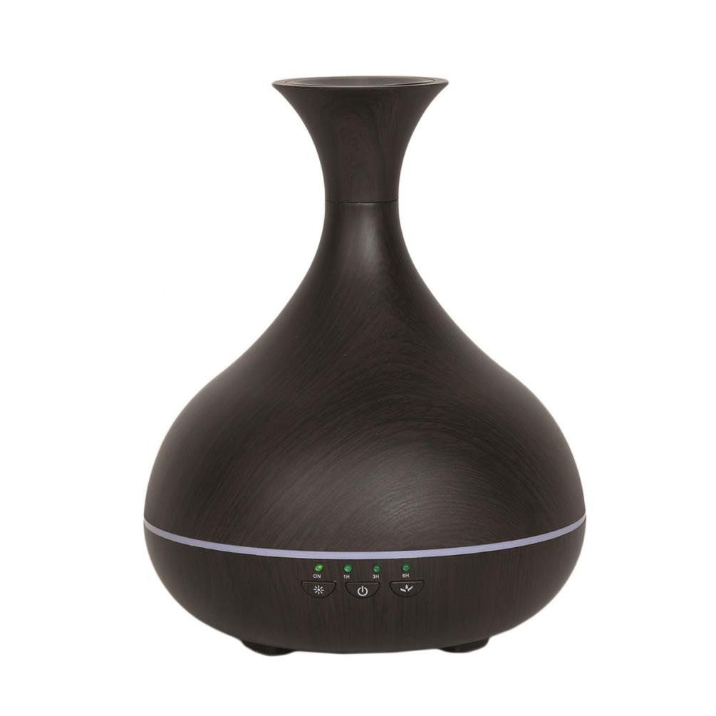 Aroma LED Dark Wood Vase Ultrasonic Electric Oil Diffuser £29.69